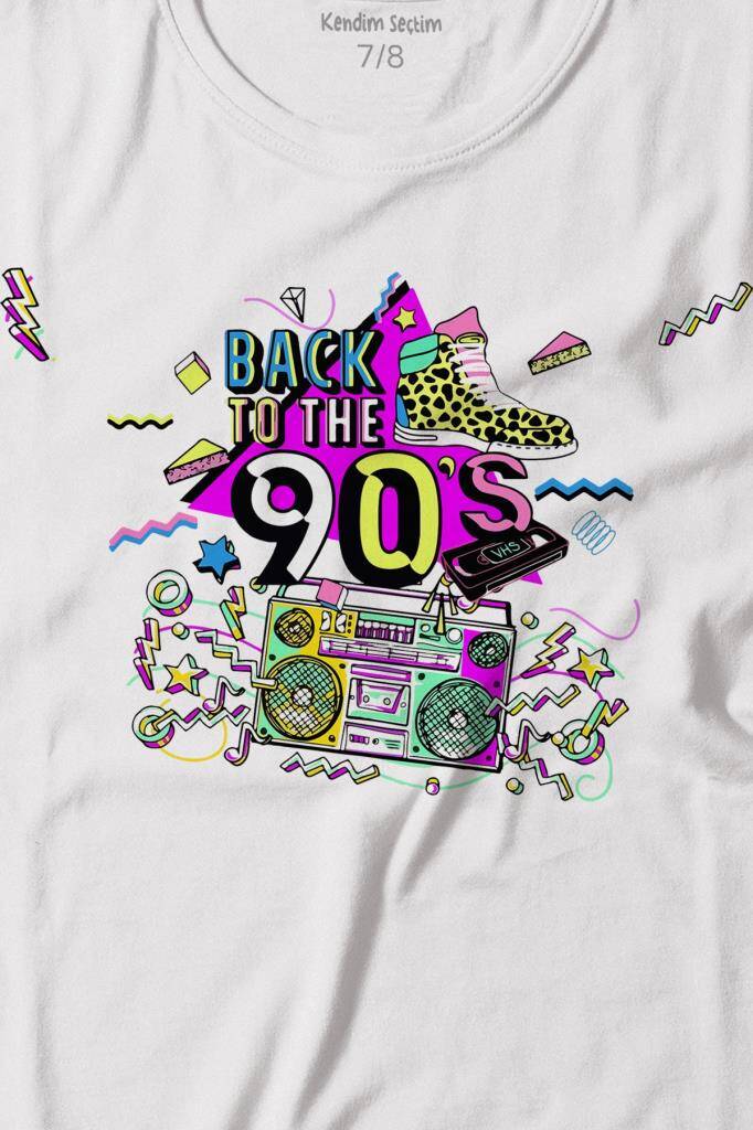 Doksanlar Pop 90'S Retro Vintage Baskılı Tişört Çocuk T-shirt - 2