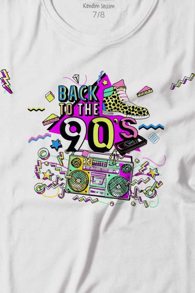 Doksanlar Pop 90'S Retro Vintage Baskılı Tişört Çocuk T-shirt (1)
