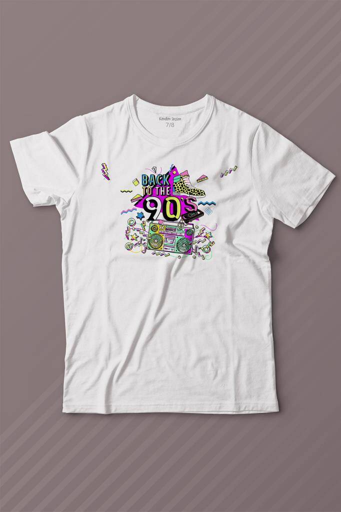 Doksanlar Pop 90'S Retro Vintage Baskılı Tişört Çocuk T-shirt - 1