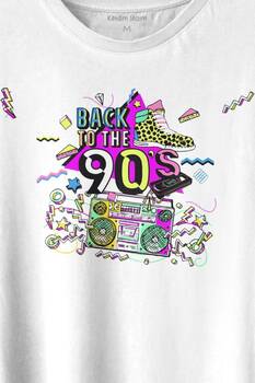 Doksanlar Pop 90'S Retro Vintage Baskılı Tişört Unisex T-shirt - 2