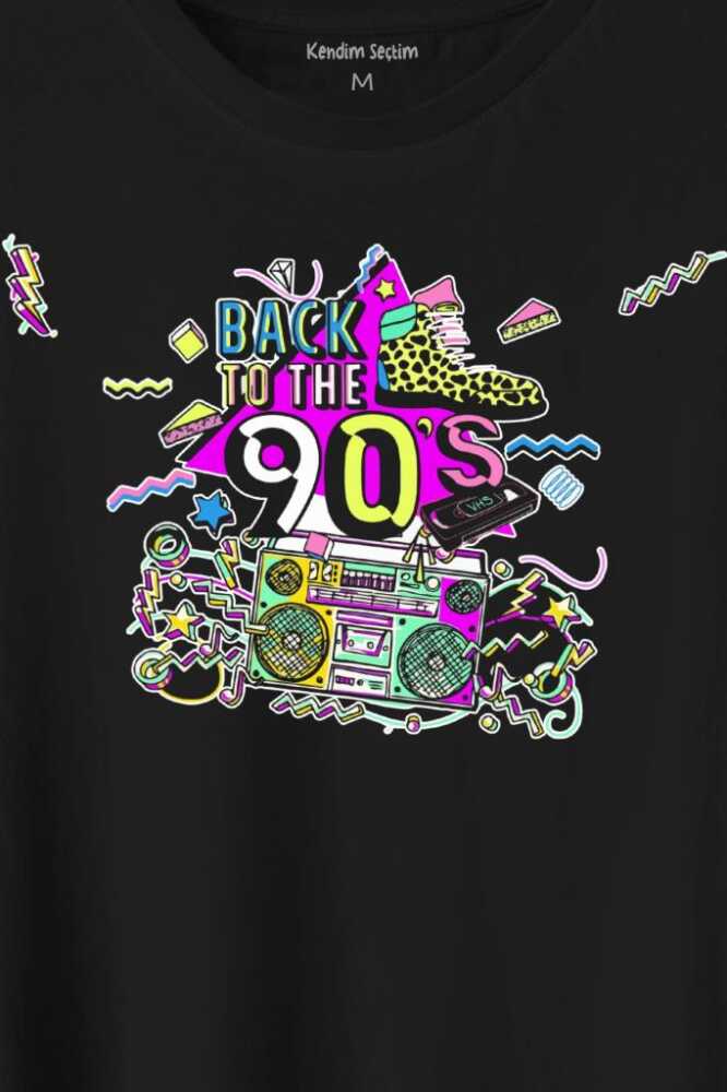 Doksanlar Pop 90'S Retro Vintage Baskılı Tişört Unisex T-Shirt - 2