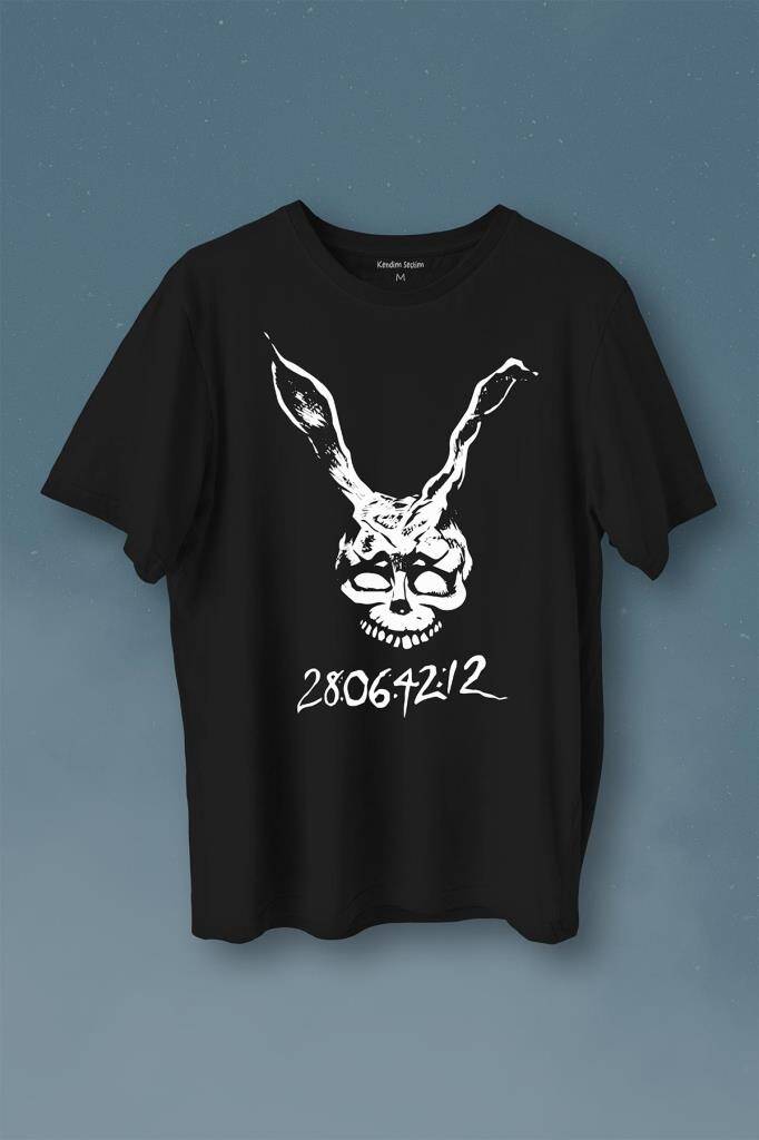Donnie Darko Beyaz Tavşan Film Movie Dark Baskılı Tişört Unisex T-Shirt - 1