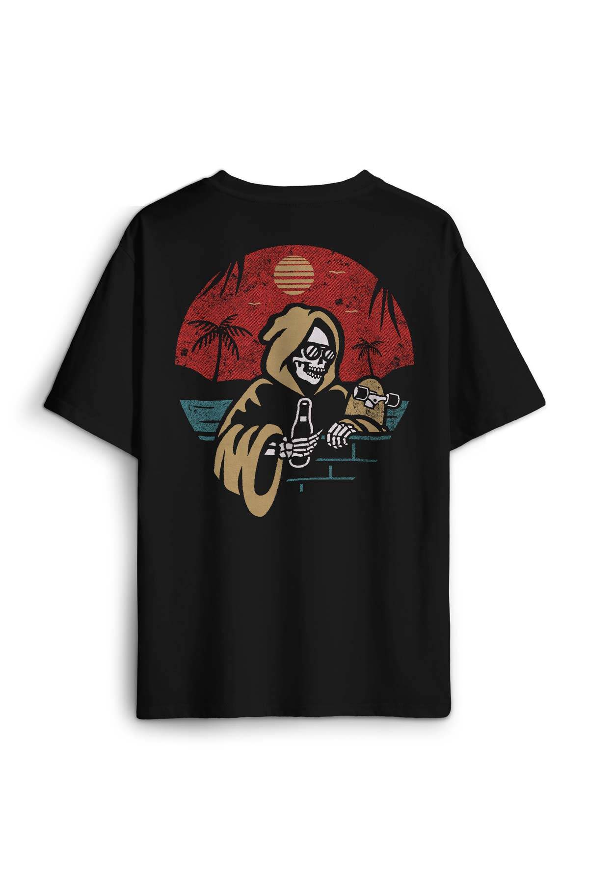 Dont Kill My Vibe Funny Eğlenceli Sırt Ön Baskılı Oversize Tişört Unisex T-Shirt - 1