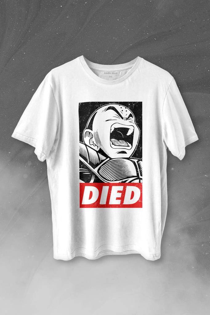 Dragon Ball Krillin Anime Dizi Urban Baskılı Tişört Unisex T-shirt - 1
