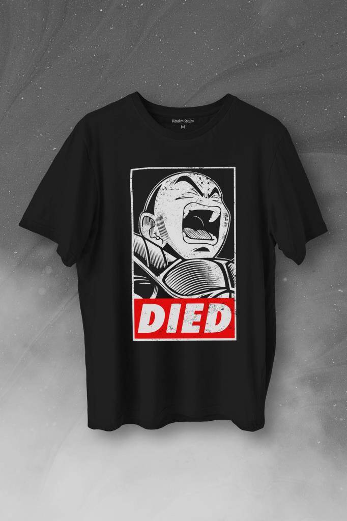 Dragon Ball Krillin Anime Dizi Urban Baskılı Tişört Unisex T-Shirt - 1