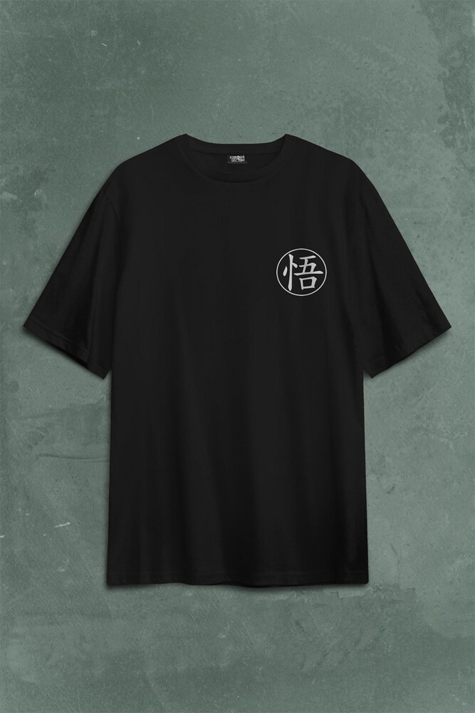 Dragon Ball Z Son Goku Sırt Ön Baskılı Oversize Tişört Unisex T-Shirt - 1