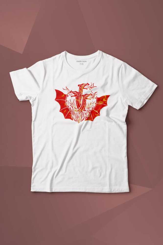 Dragon House Of Targaryen Aegon Ejder Alev Baskılı Tişört Çocuk T-shirt - 1