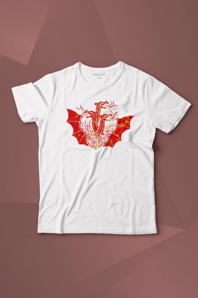 Dragon House Of Targaryen Aegon Ejder Alev Baskılı Tişört Çocuk T-shirt - KENDİM SEÇTİM