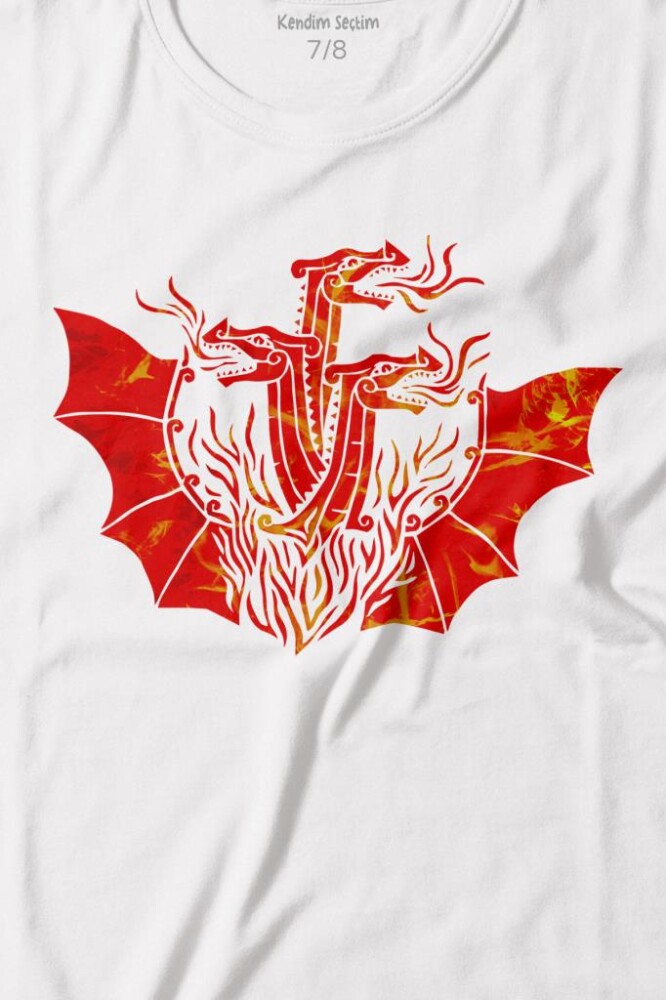 Dragon House Of Targaryen Aegon Ejder Alev Baskılı Tişört Çocuk T-shirt - 2