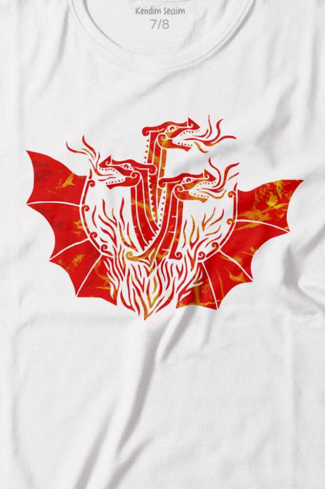Dragon House Of Targaryen Aegon Ejder Alev Baskılı Tişört Çocuk T-shirt (1)