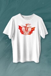 Dragon House Of Targaryen Aegon Ejder Alev Baskılı Tişört Unisex T-shirt - 1