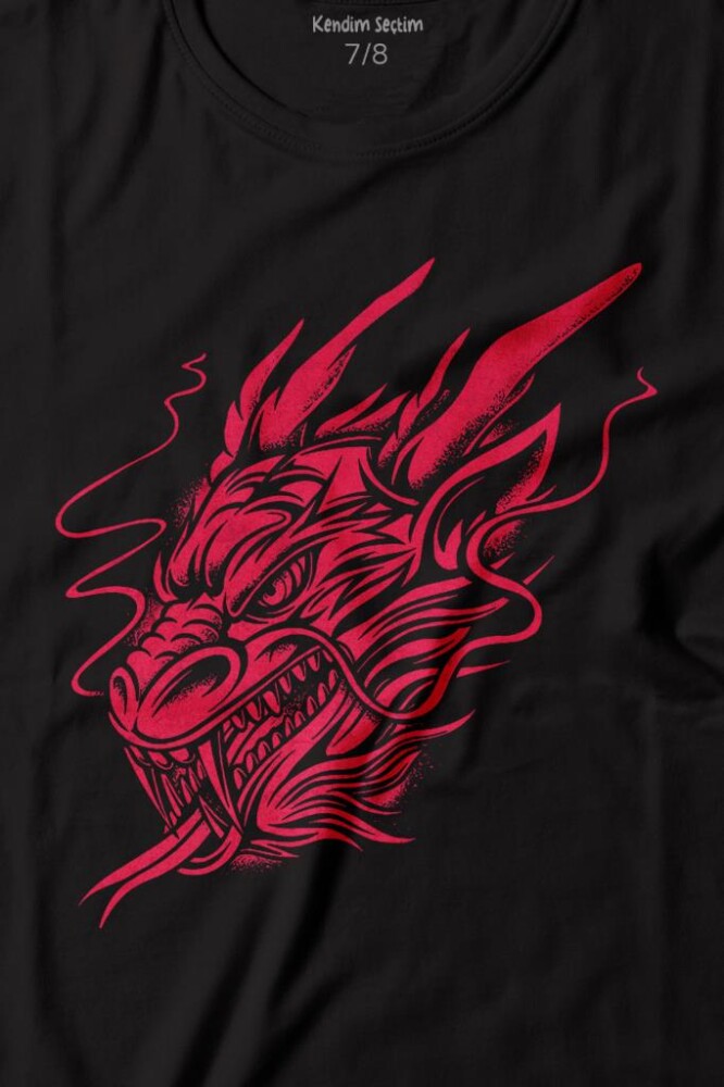 Dragon Japanese Ejder Japon Baskılı Tişört Çocuk T-shirt - 2