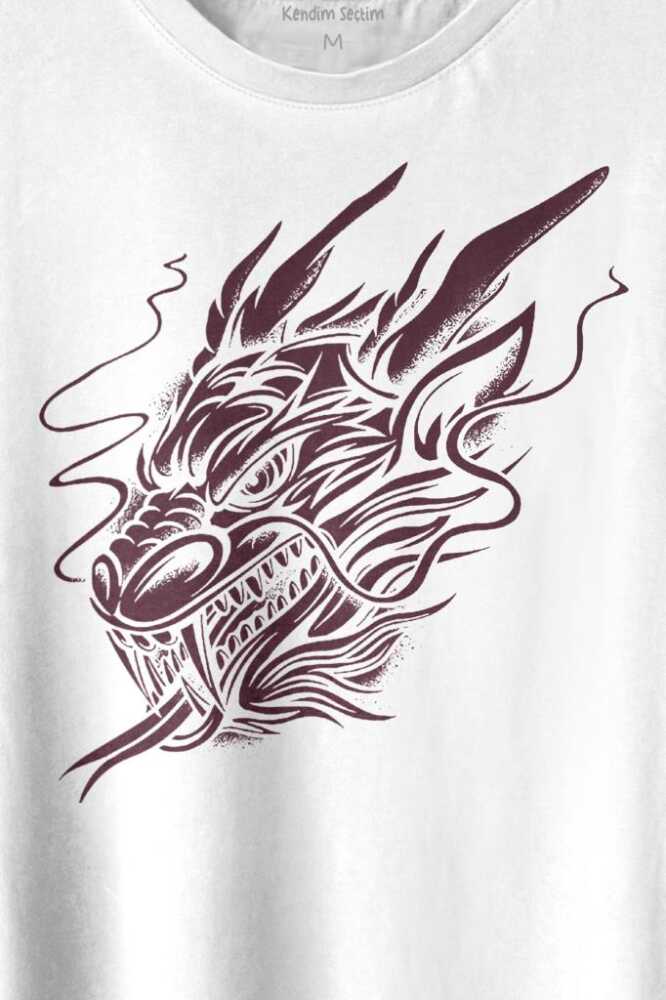Dragon Japanese Ejder Japon Baskılı Tişört Unisex T-shirt - 2