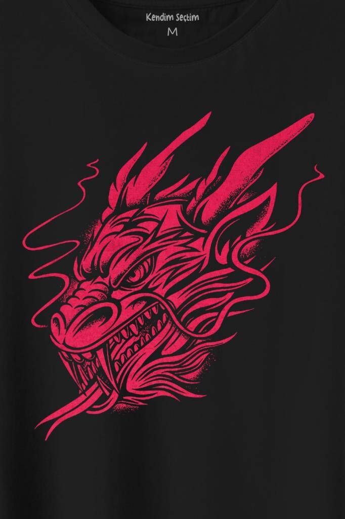 Dragon Japanese Ejder Japon Baskılı Tişört Unisex T-Shirt - 2