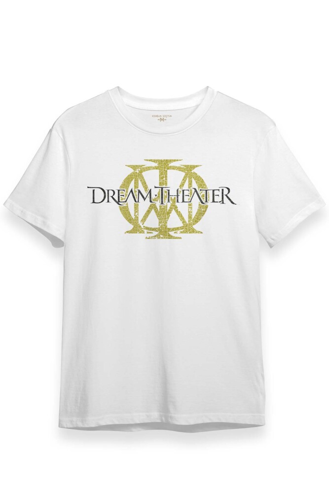 Dream Theater Metal Music Progressive Metal Guitar Baskılı Tişört Unisex Beyaz T-shirt - 1