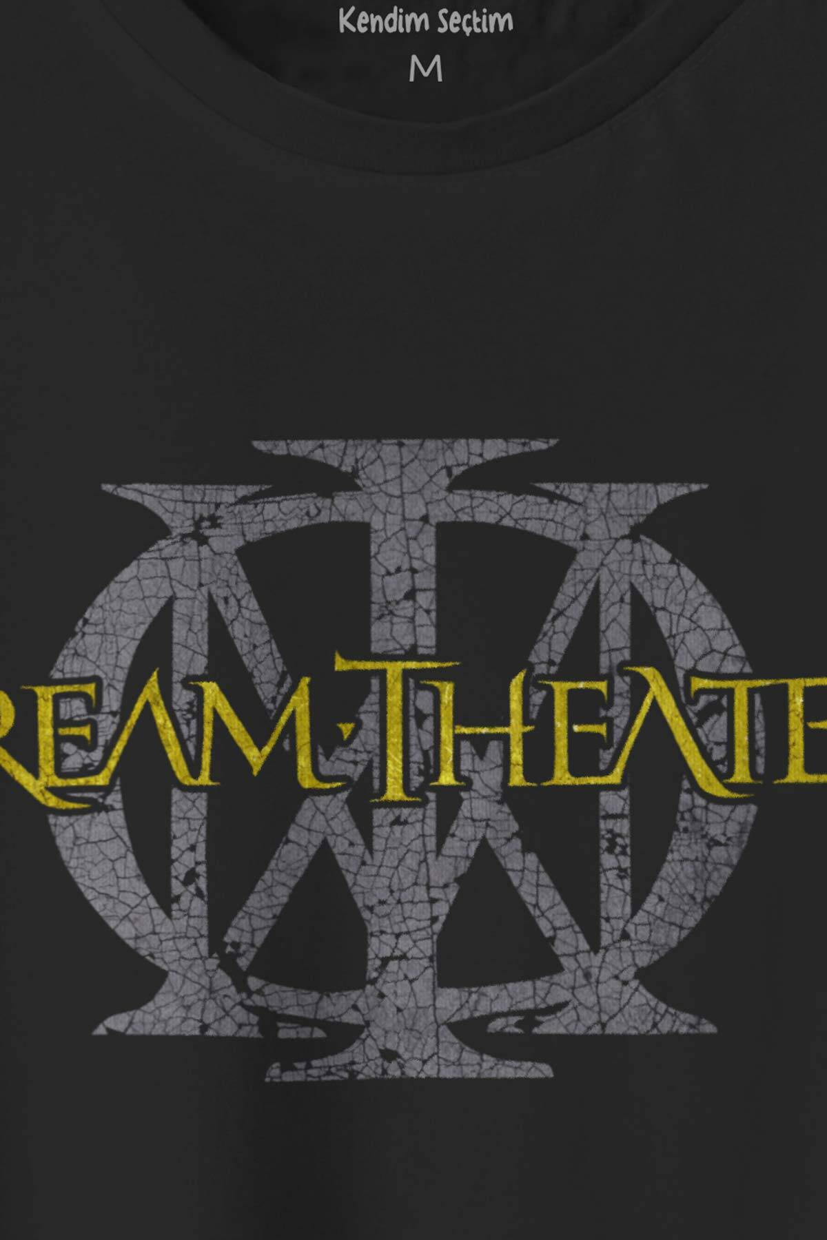 Dream Theater Metal Music Progressive Metal Guitar Baskılı Tişört Unisex Siyah T-shirt (1)