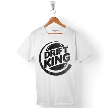DRIFT KING BURGER DRIFT KRALI ROLL ARABA YARIŞI ERKEK TİŞÖRT - 1