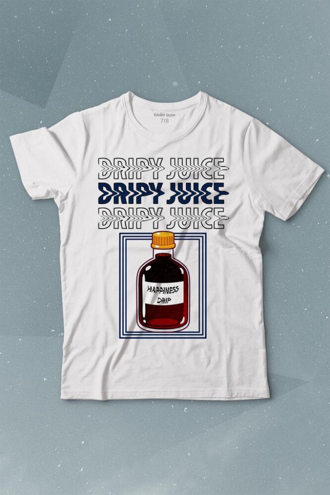 Dripy Juice Espirili Streepwear Baskılı Tişört Çocuk T-shirt - KENDİM SEÇTİM
