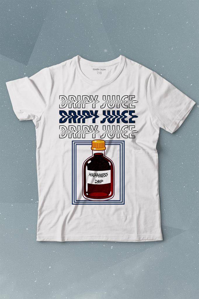 Dripy Juice Espirili Streepwear Baskılı Tişört Çocuk T-shirt - 1