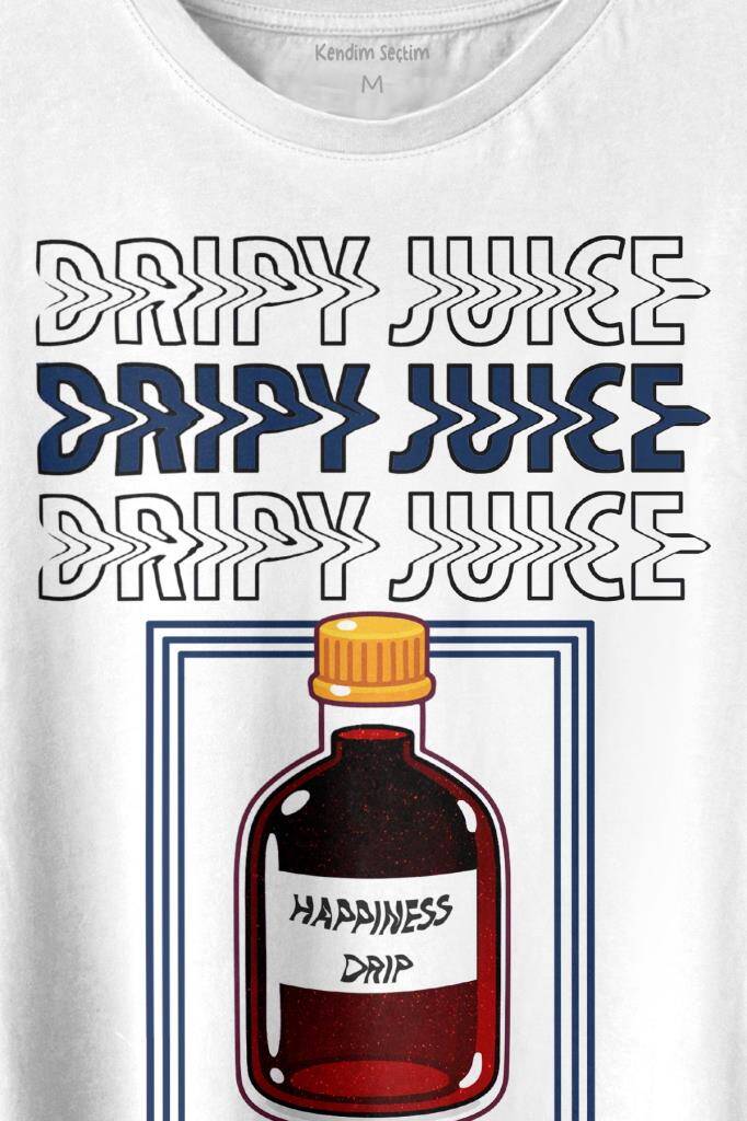 Dripy Juice Espirili Streepwear Baskılı Tişört Unisex T-shirt (1)