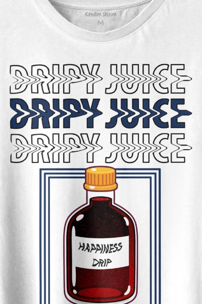 Dripy Juice Espirili Streepwear Baskılı Tişört Unisex T-shirt (1)