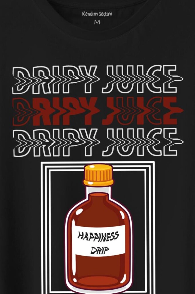 Dripy Juice Espirili Streepwear Baskılı Tişört Unisex T-Shirt (1)