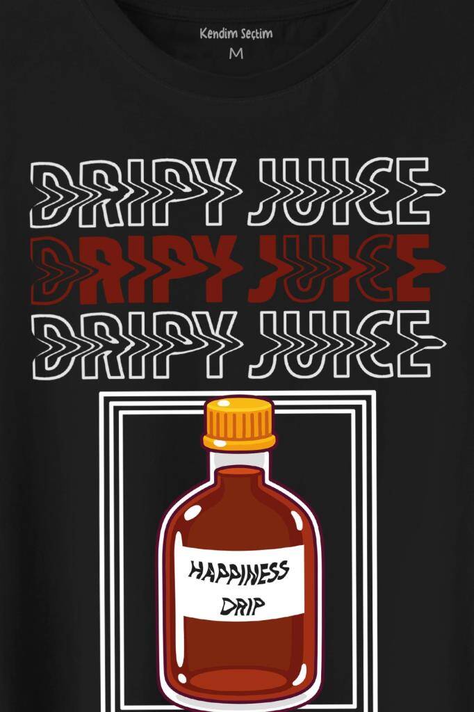 Dripy Juice Espirili Streepwear Baskılı Tişört Unisex T-Shirt - 2