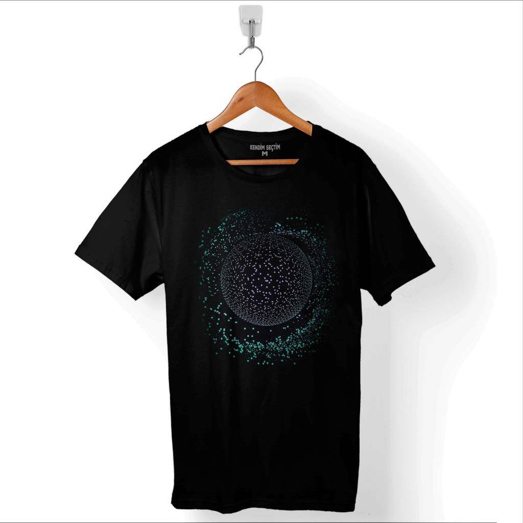 Dünya Uzay Yolculuğu Cosmos Galaksi Gezegen Baskılı Tişört Unisex T-Shirt - 1