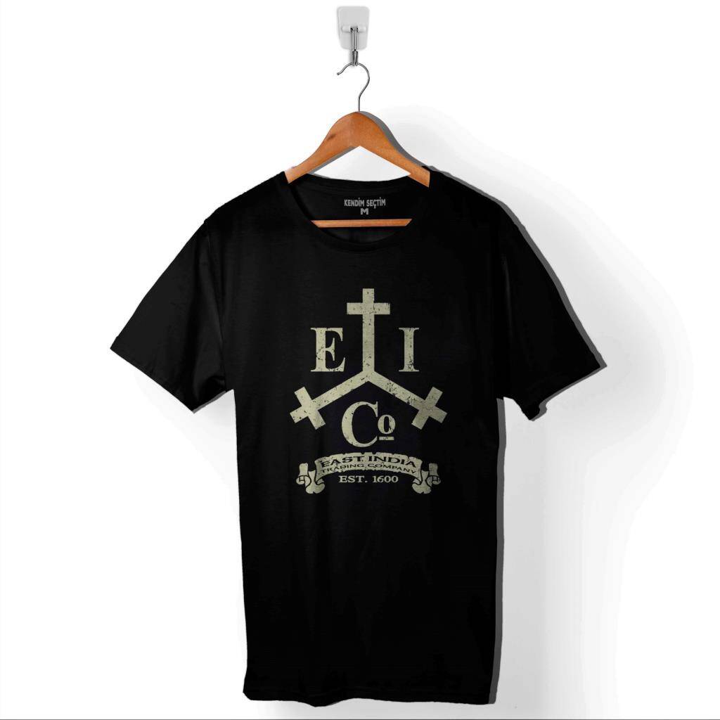 East India Trading Company Captain Jack Sparrow Baskılı Tişört Unisex T-Shirt - 1