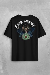 Eddie Munson Stranger Things Sezon 4 Sırt Ön Baskılı Oversize Tişört Unisex T-Shirt - Thumbnail