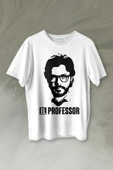 El Proffessor La Casa De Papel Profesör Baskılı Tişört Unisex T-shirt - 1