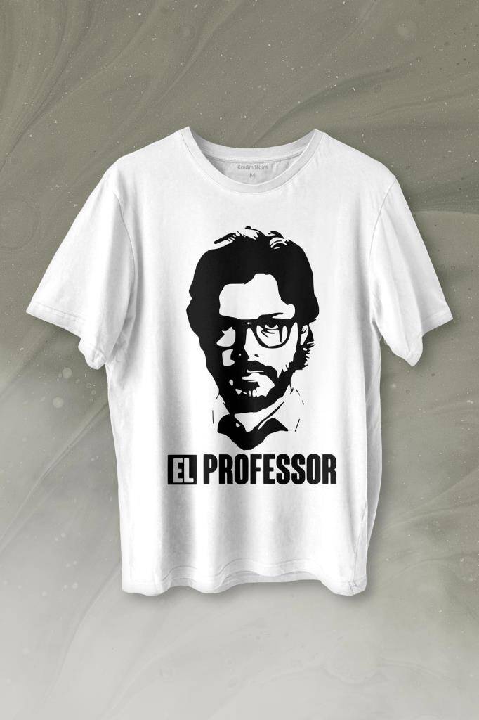 El Proffessor La Casa De Papel Profesör Baskılı Tişört Unisex T-shirt - 1