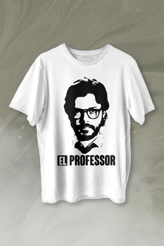 El Proffessor La Casa De Papel Profesör Baskılı Tişört Unisex T-shirt - KENDİM SEÇTİM