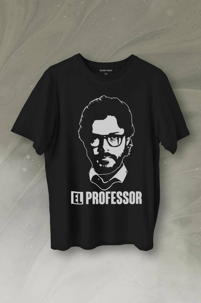 El Proffessor La Casa De Papel Profesör Baskılı Tişört Unisex T-Shirt - 1