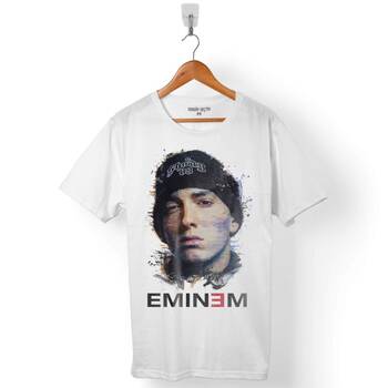 EMINEM 8 MILES 8 EIGHT SEKİZ MİL LOGO ERKEK TİŞÖRT - 1