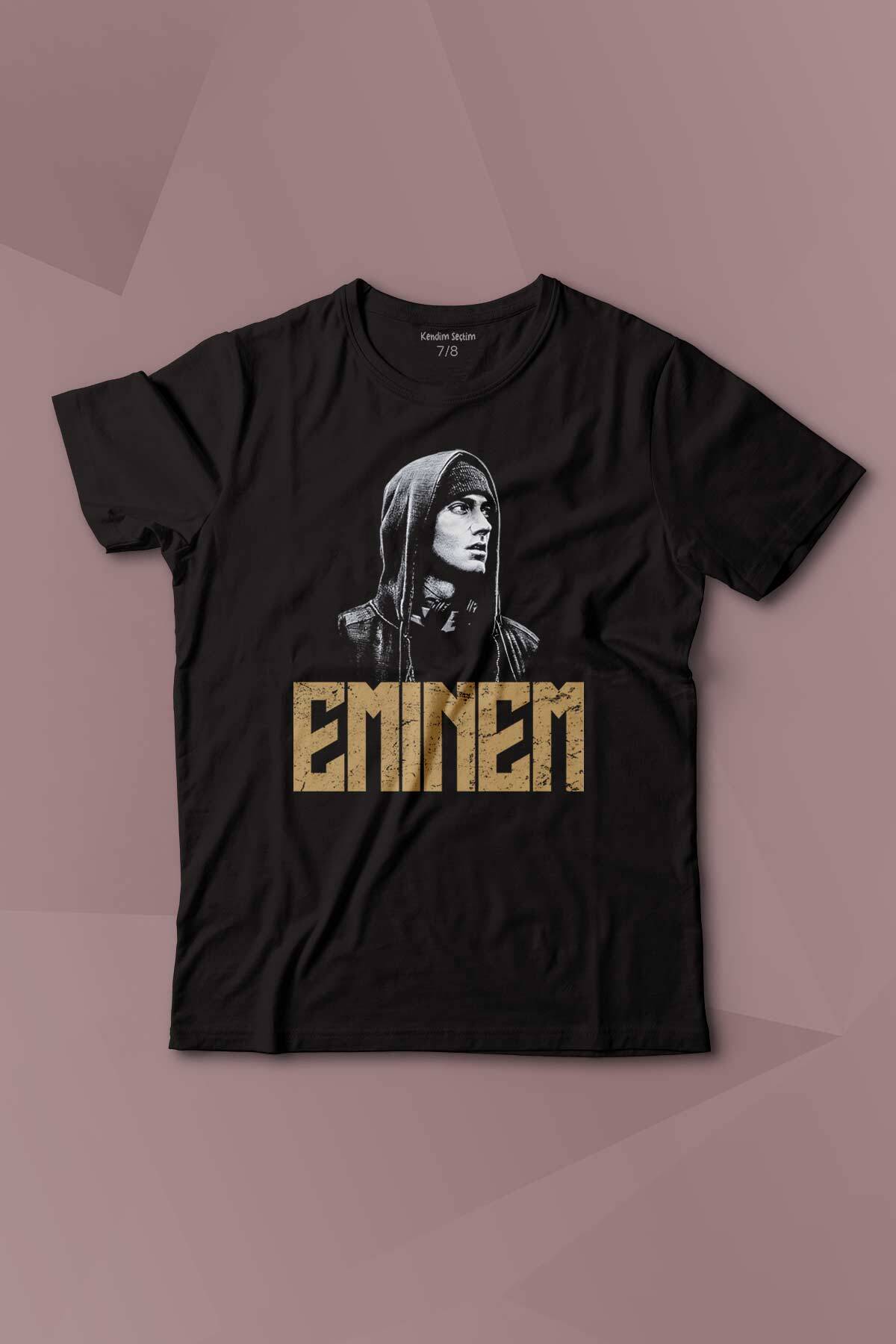 Eminem Rap Hiphop 8 Mile Shady Baskılı Çocuk Tişört Kısa Kollu - 1