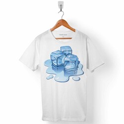 ERİYEN BUZ ICE TASARIMLI WINTER SOĞUK ERKEK TİŞÖRT - 1