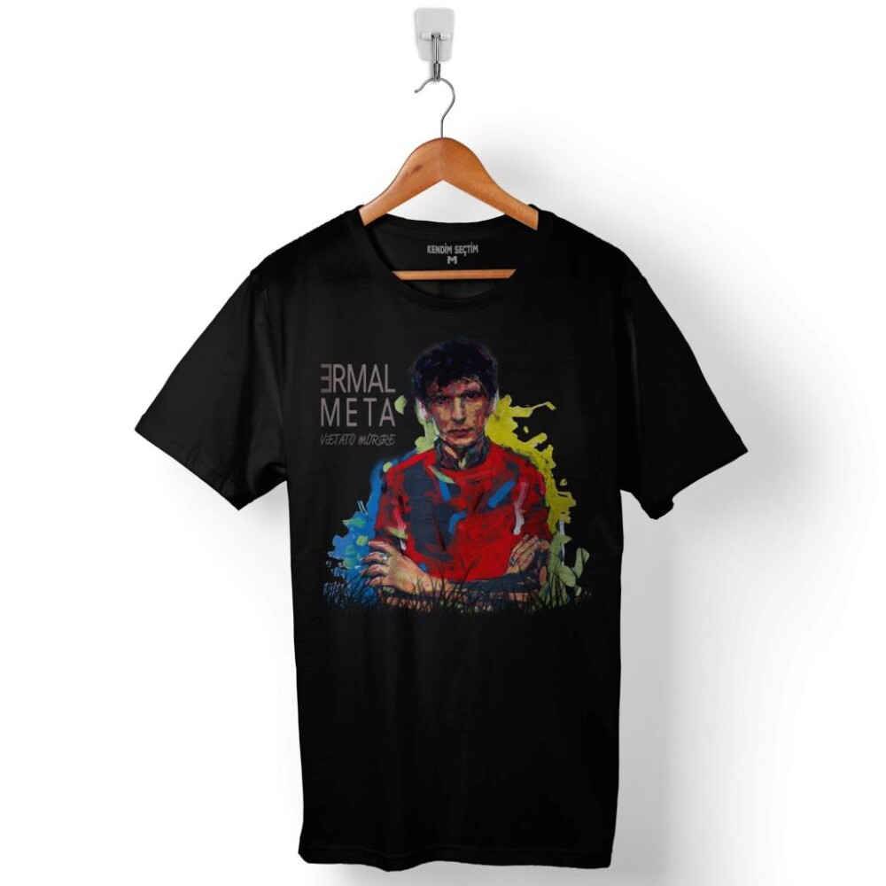 Ermal Meta Umano Armel Music Eurovısion Baskılı Tişört Unisex T-Shirt - 1