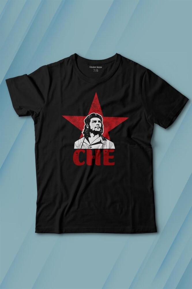 Ernosto Che Guevara Red Star Kırımızı Yıldız Baskılı Tişört Çocuk T-shirt - 1