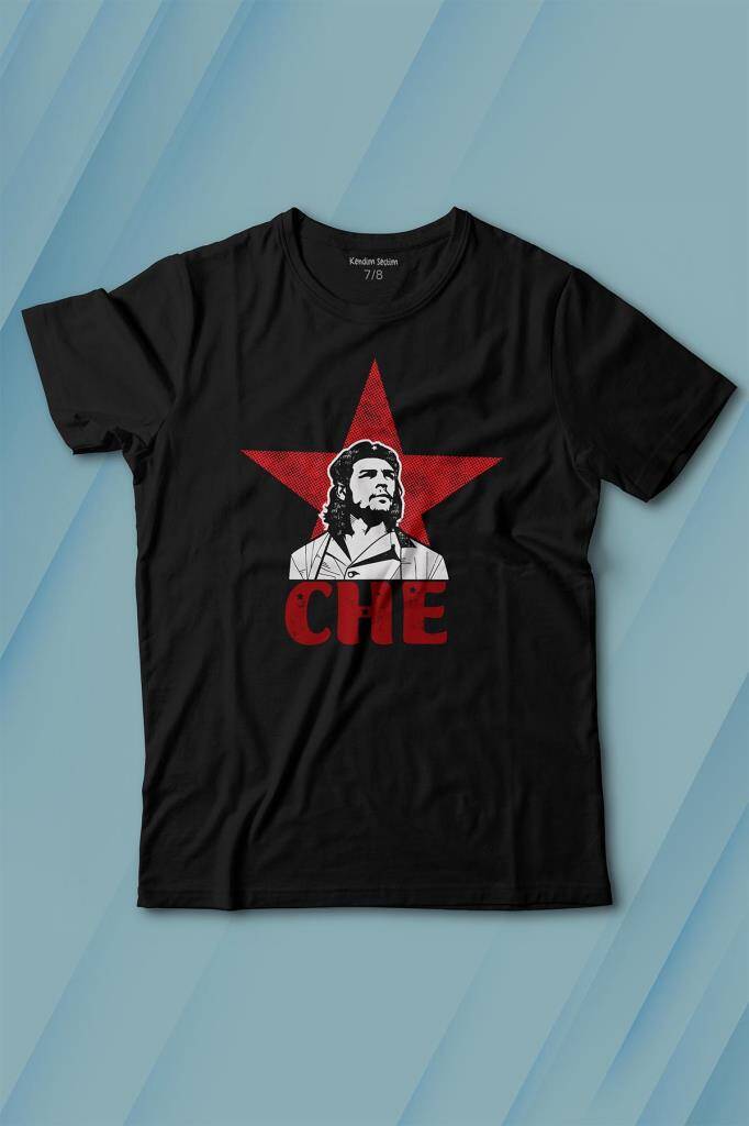 Ernosto Che Guevara Red Star Kırımızı Yıldız Baskılı Tişört Çocuk T-shirt - 1