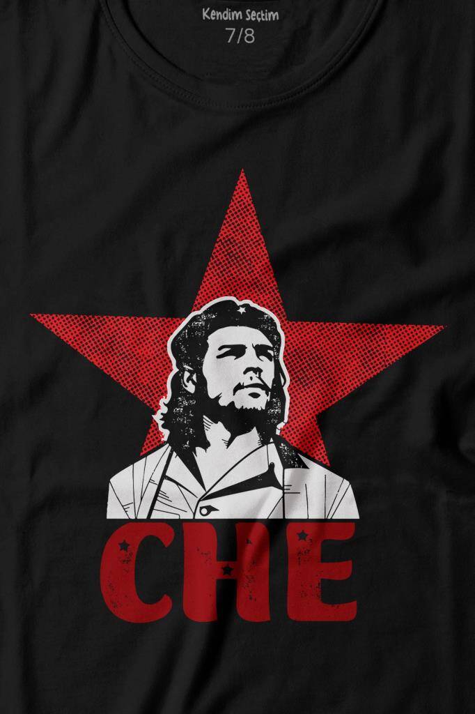 Ernosto Che Guevara Red Star Kırımızı Yıldız Baskılı Tişört Çocuk T-shirt - 2