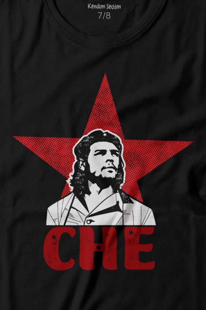 Ernosto Che Guevara Red Star Kırımızı Yıldız Baskılı Tişört Çocuk T-shirt (1)