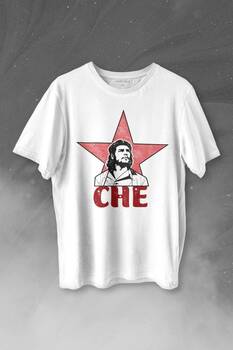 Ernosto Che Guevara Red Star Kırımızı Yıldız Baskılı Tişört Unisex T-shirt - 1
