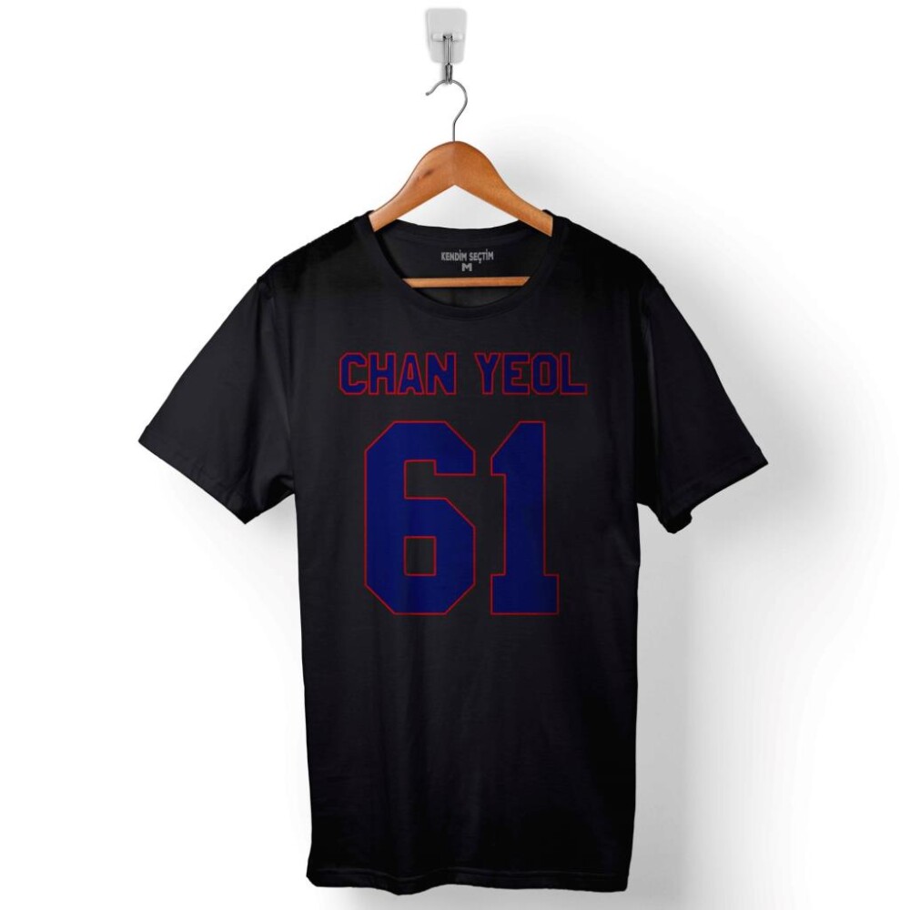Exo Chanyeol Chan Yeol 61 Logo Baskılı Tişört Unisex T-Shirt - 1