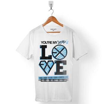 EXO + XOXO + LOVE LOGO YOU ARE MY ERKEK TİŞÖRT - 1