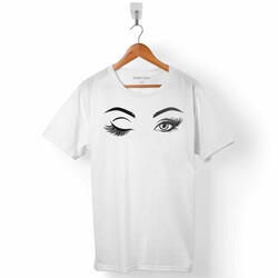 EYELASH EXTENSION GÖZ KAŞ KİRPİK EYE LOGO ERKEK TİŞÖRT - 1