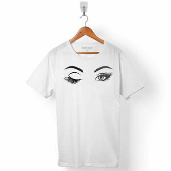 EYELASH EXTENSION GÖZ KAŞ KİRPİK EYE LOGO ERKEK TİŞÖRT - 1