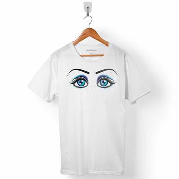 EYELASH MAVİ GÖZ EXTENSION KAŞ KİRPİK EYE LOGO ERKEK TİŞÖRT - 1