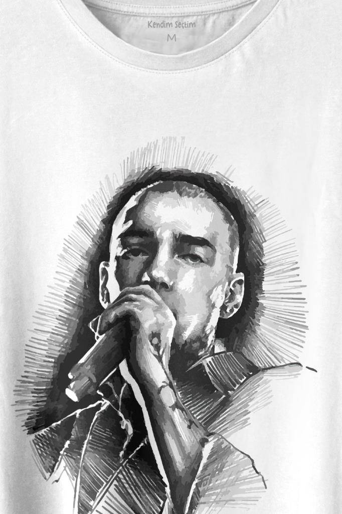 Ezhel Sercan İpekçioğlu Kazıdık Tırnaklarla Baskılı Tişört Unisex T-shirt - 2