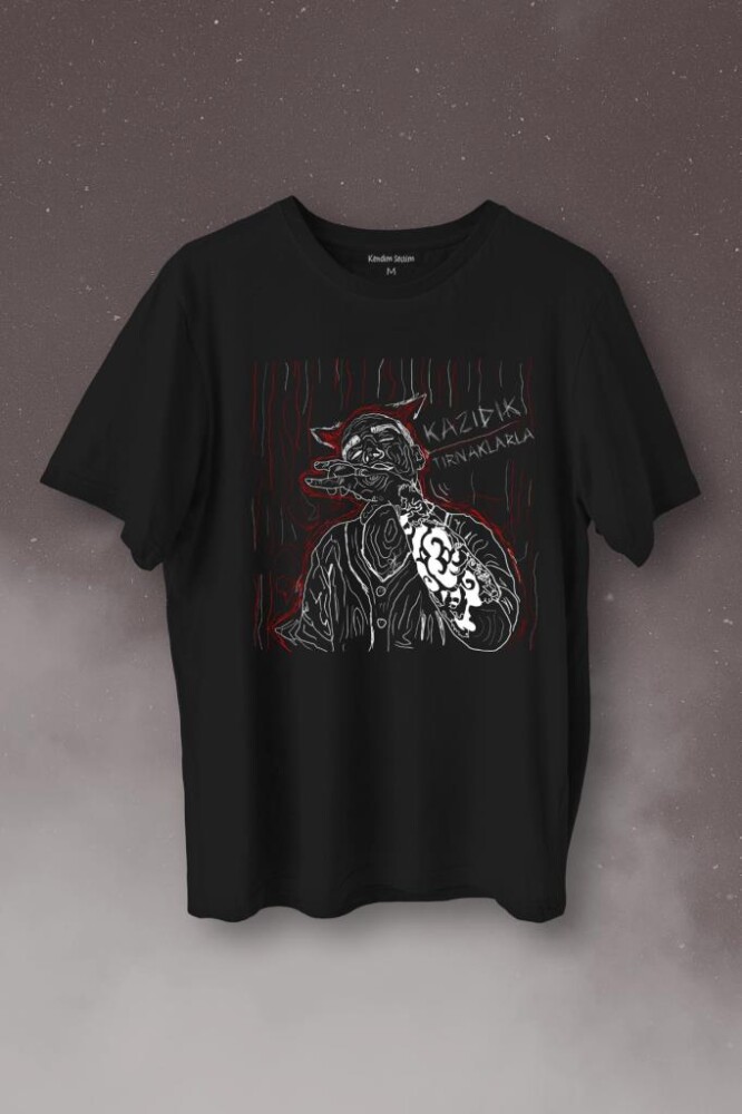 Ezhel Sercan İpekçioğlu Kazıdık Tırnaklarla Baskılı Tişört Unisex T-Shirt - 1